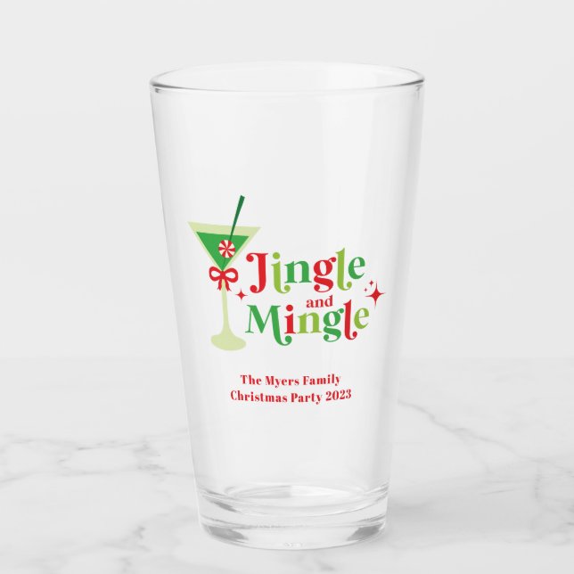 Jingle och Mingle jul Party Glaskopp (Framsida)