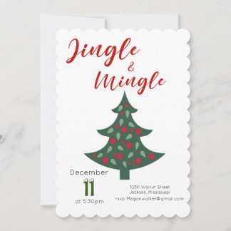 Jingle och Mingle jul Party Inbjudan