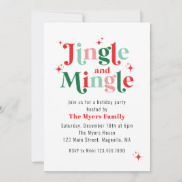 Jingle och Mingle jul Party Inbjudningar