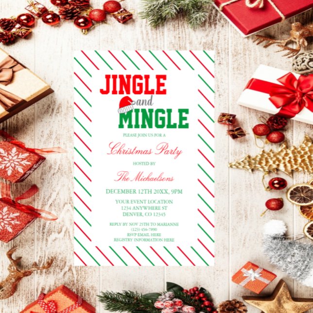 Jingle och Mingle jul Party Inbjudningar (Skapare uppladdad)