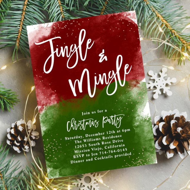Jingle och Mingle jul Party Inbjudningar (Skapare uppladdad)
