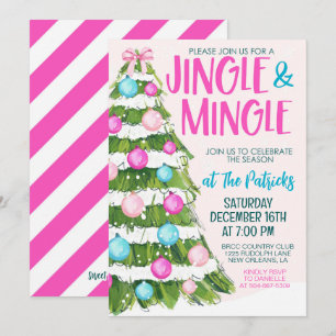 Jingle och Mingle jul Party Inbjudningar