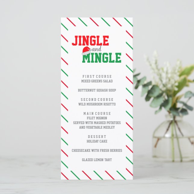 Jingle och Mingle jul Party Meny (Stående Fram)