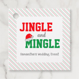 Jingle och Mingle Julbrölllhändelse Gåvor Etiketter