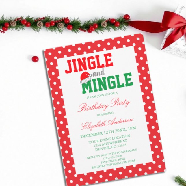Jingle och Mingle Juldagen Inbjudningar (Skapare uppladdad)