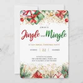 Jingle- och Mingle-Julfest Inbjudningar