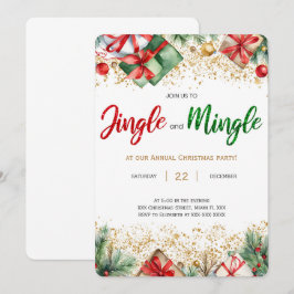 Jingle- och Mingle-Julfest Inbjudningar