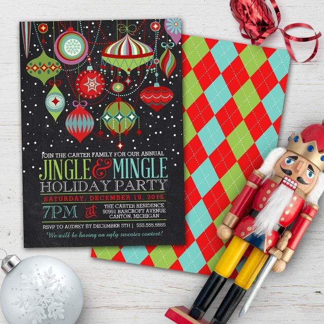 Jingle- och Mingle-Julfest | Jul Party Inbjudningar (Skapare uppladdad)