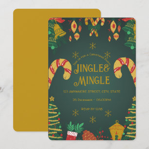 Jingle och Mingle-julinbjudan Inbjudningar