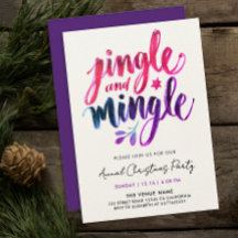 Jingle och Mingle Modern Lila Rosa Push-skript