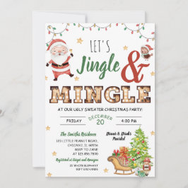 Jingle och Mingle Ugly Sweater Party Inbjudningar