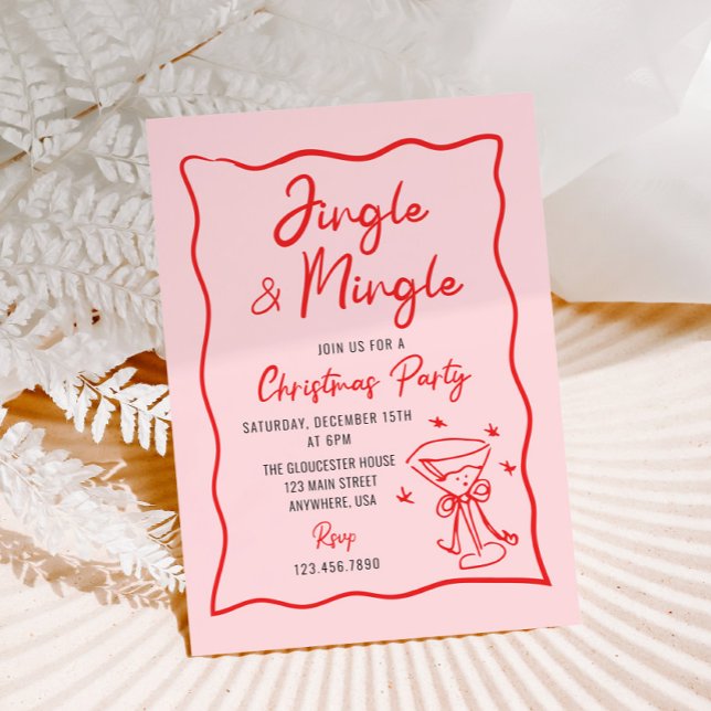 Jingle och Mingle Whimsical jul Party Inbjudningar (Skapare uppladdad)