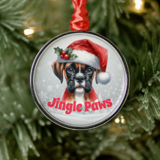 Jingle Paws Boxer Dog Julgransprydnad Metall