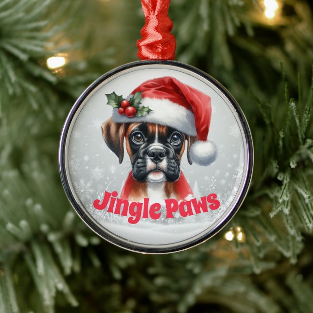 Jingle Paws Boxer Dog  Julgransprydnad Metall (Träd)