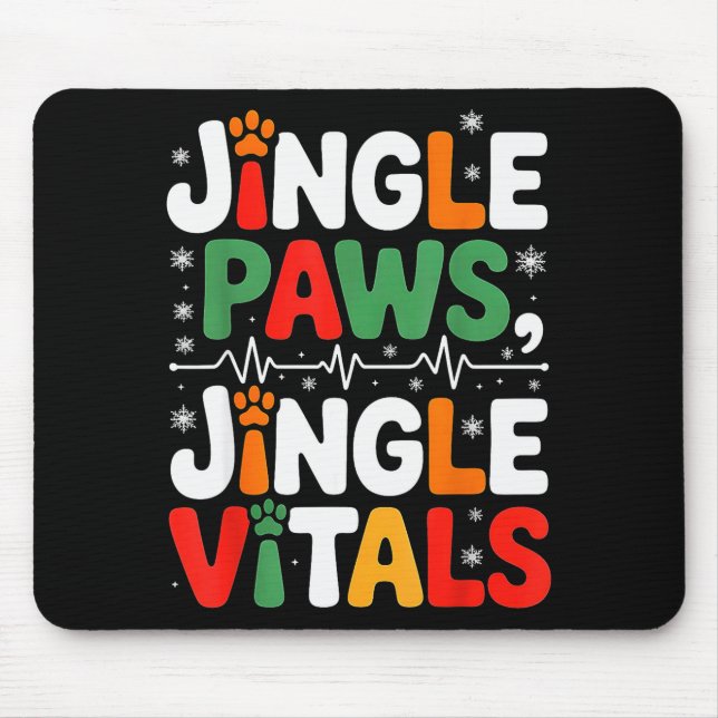 Jingle Paws Jingle Vitals Funny Vet Nurse Xmas  Musmatta (Framsidan)