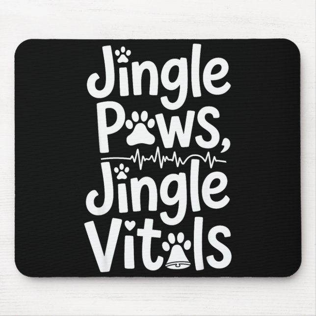 Jingle Paws Jingle Vitals Funny Vet Nurse Xmas  Musmatta (Framsidan)