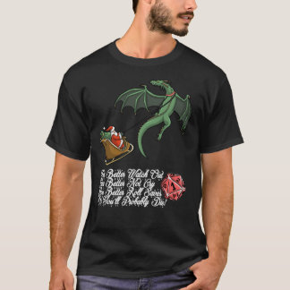 Jingle Santa Funny Dungeons and Dragons  T Shirt