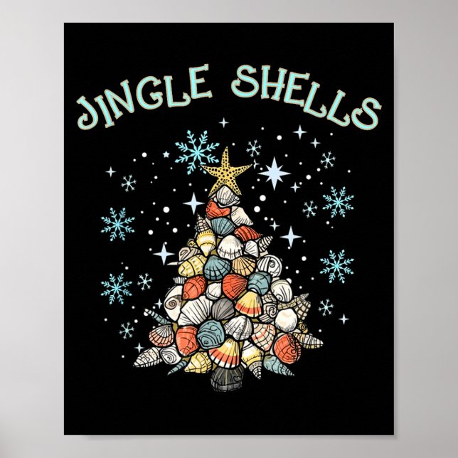 Jingle Shells Christmas Tree Snowflakes Celebratio Poster (Framsidan)