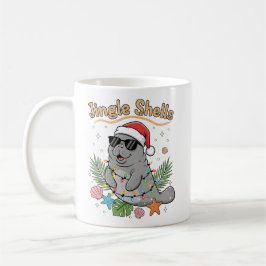 Jingle Shells Tropical Santa Manatee Christmas Kaffemugg