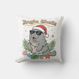 Jingle Shells Tropisk Tomte Manatér Jul Kudde