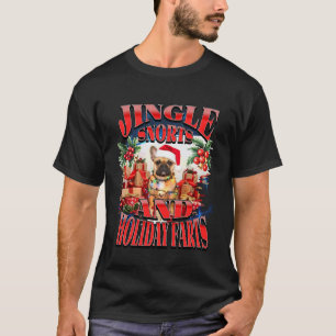 Jingle Snorts Holiday Farts Jul Fransk Bulldogg T Shirt