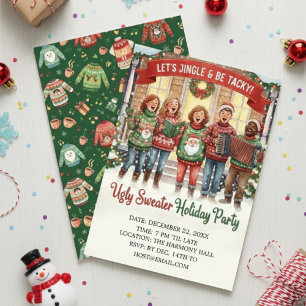 Jingle & Tacky Fula Jultröja Julsångare  Inbjudningar