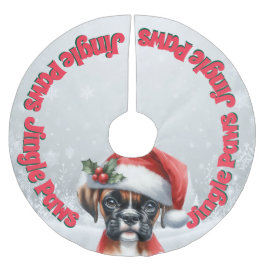 Jingle Tassar och Boxer Hund Joy Julgransmatta Borstad Polyester