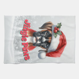 Jingle Tassar och Boxer Hund Joy Kökshandduk