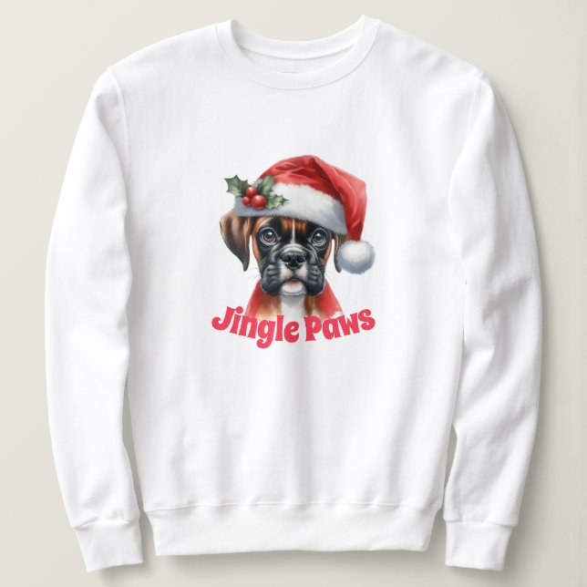 Jingle Tassar och Boxer Hund Joy T Shirt (Design framsida)