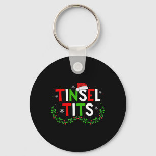 Jingle Tinsel Matching Chestnut jul par Nyckelring