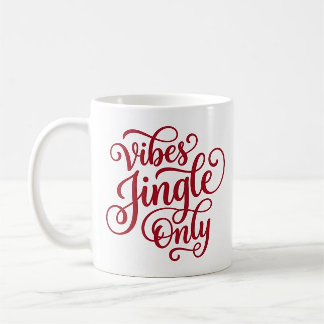 Jingle Vibes Only Festive Christmas Mug Kaffemugg (Vänster)