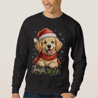 Jingle Woofs Golden Retriever Julskjorta Lång Ärmad Tröja