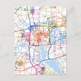 Jining China City Map Vykort