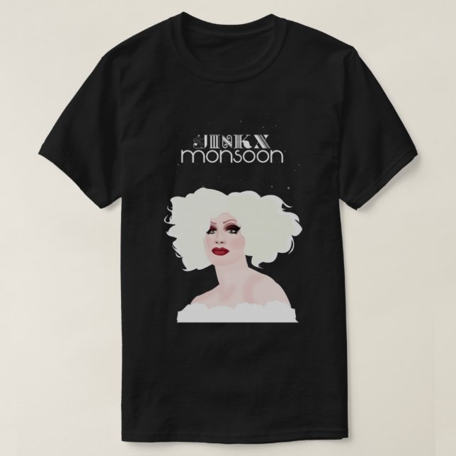 Jinkx monson, svart och vitt t shirt (Design framsida)