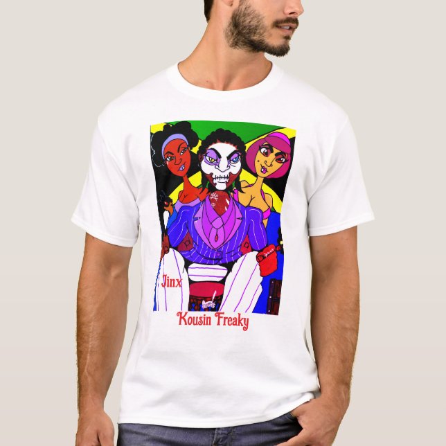 Jinx den voodoo-prästen t shirt (Framsida)