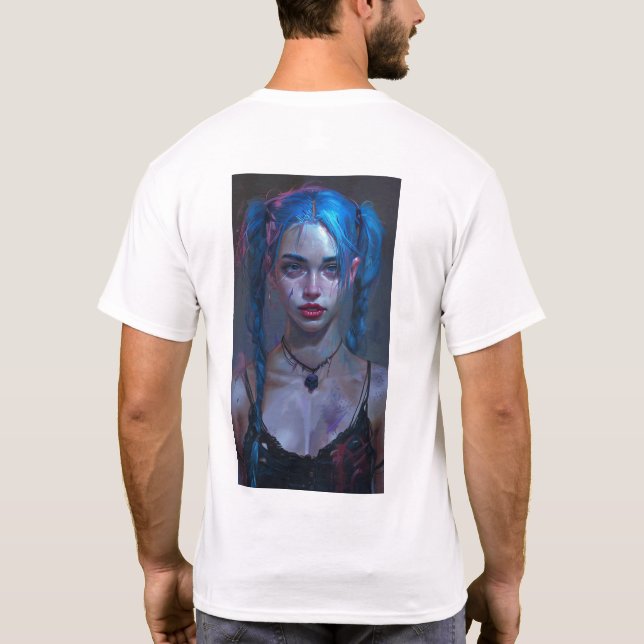 Jinx från Arcane T-Shirt (Baksida)