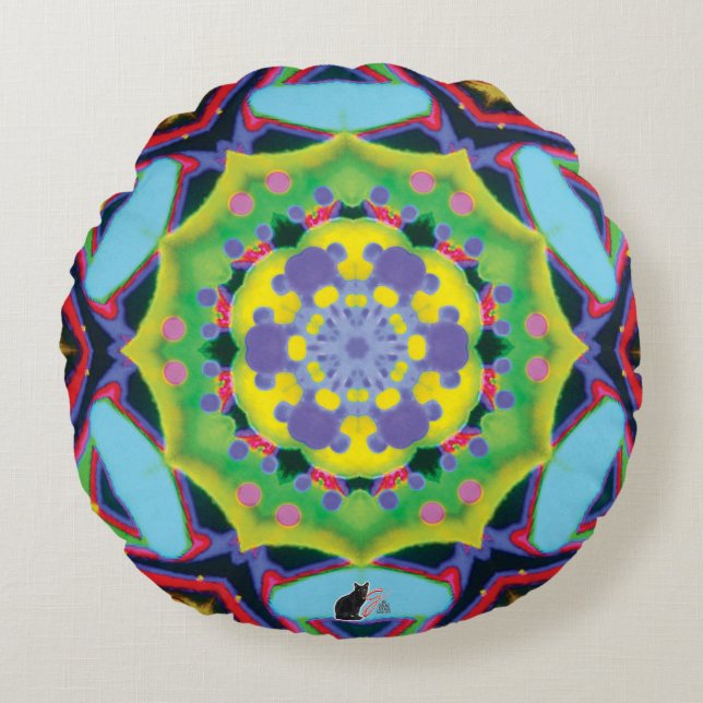 Jinx Kaleidoscope Rund Kudde (Framsidan)