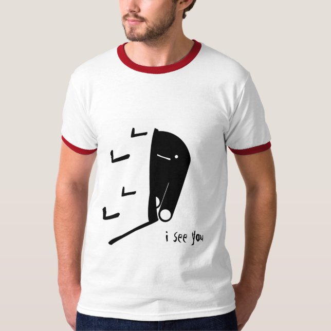 jinxen "ser jag dig ", t-shirt (Framsida)