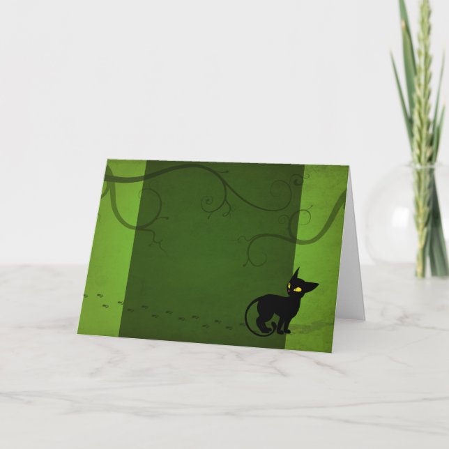 Jinxen tar ett gåhälsningkort kort (Framsida)