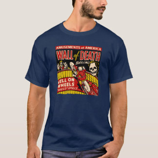 Jippon för vintage"vägg av död" motorcykel tee shirt