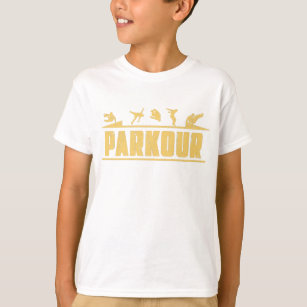 Jippot för Parkour frigör det förrymda T-shirt