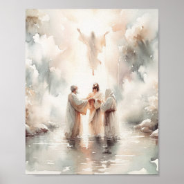 Jisses, digital utskrift, Watercolor Jesus Poster