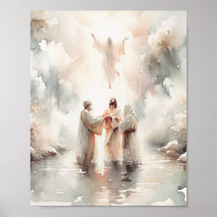 Jisses, digital utskrift, Watercolor Jesus Poster