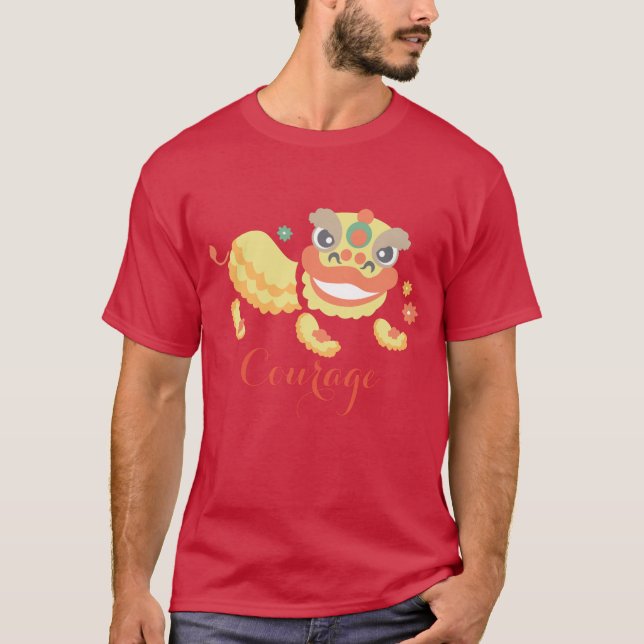 Jitaku lejona dansmanar T-tröja T-shirt (Framsida)
