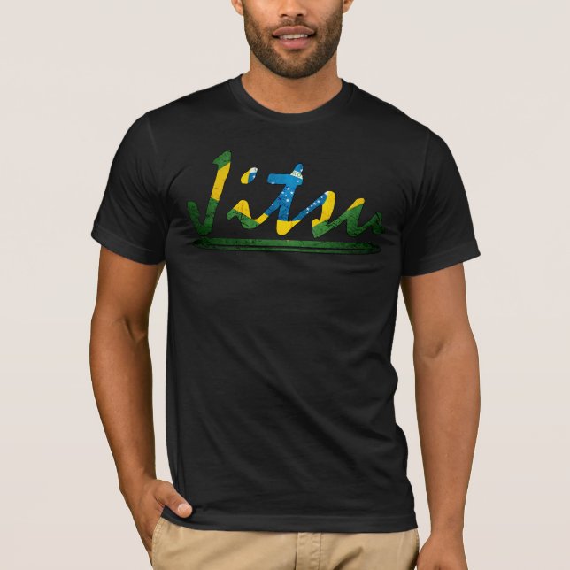 Jitsu skrivar den brasilianska Jiu Jitsu T-tröja Tee Shirt (Framsida)