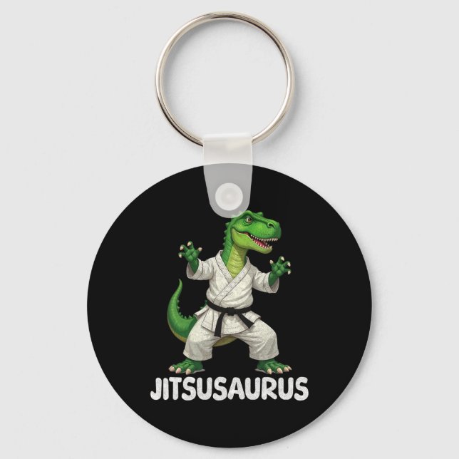 Jitsusaurus Dinosaur Karate Kampsport Rolightiga E Nyckelring (Framsida)