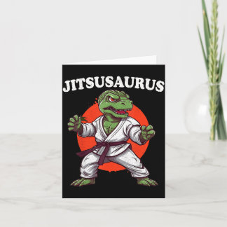 Jitsusaurus Rolig Jiu Jitsu Trex MMA Brasiliansk Kort