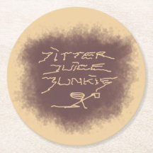 Jitter Juice Junkie - kaffekonsten på latte brun.