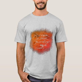 Jitter Juice Junkie - transparent kaffekonst. T Shirt