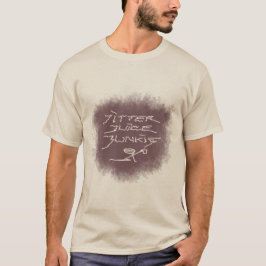 Jitter Juice Junkie - transparent kaffekonst. T Shirt